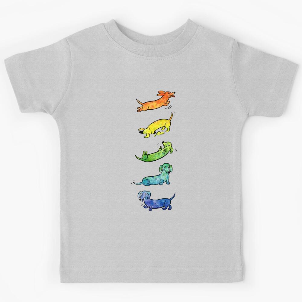 Watercolor Dachshunds Kids T-Shirt 130