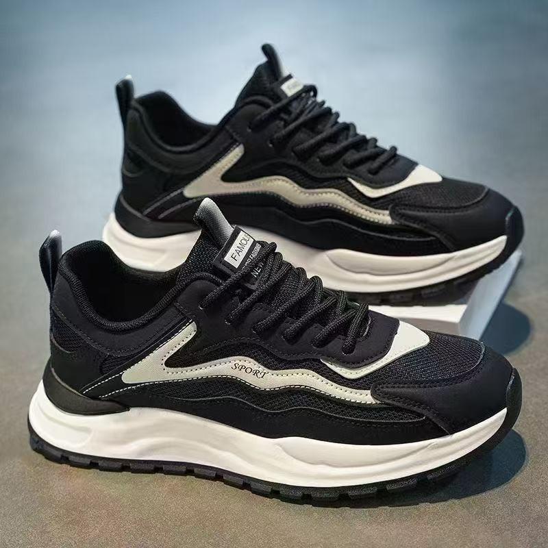 Men's Summer Breathable Mesh Casual Running Sports Shoes, Versatile Travel Height-Increasing Dad Trendy Footwear For Youth.