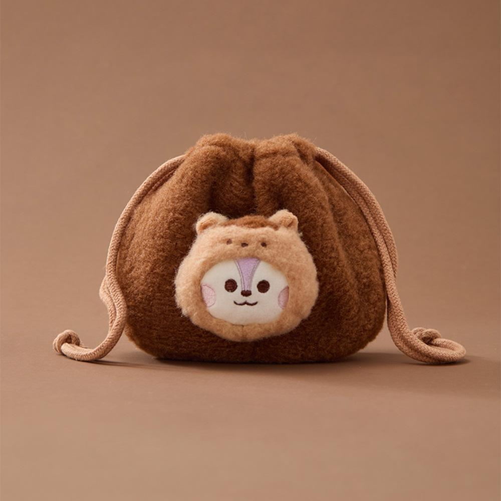 BT21 MANG BABY More Fluffy Face Drawstring Pouch