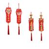 Chinese Dragon New Year Hanging Ornament Classic Elements Spring Festival Blessing Words for Home Office Decor Accessory