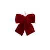 Vintage Christmas Red Bowknot Pendant Flannelette Bowknot Hanging Pendant  Christmas Party Supplies
