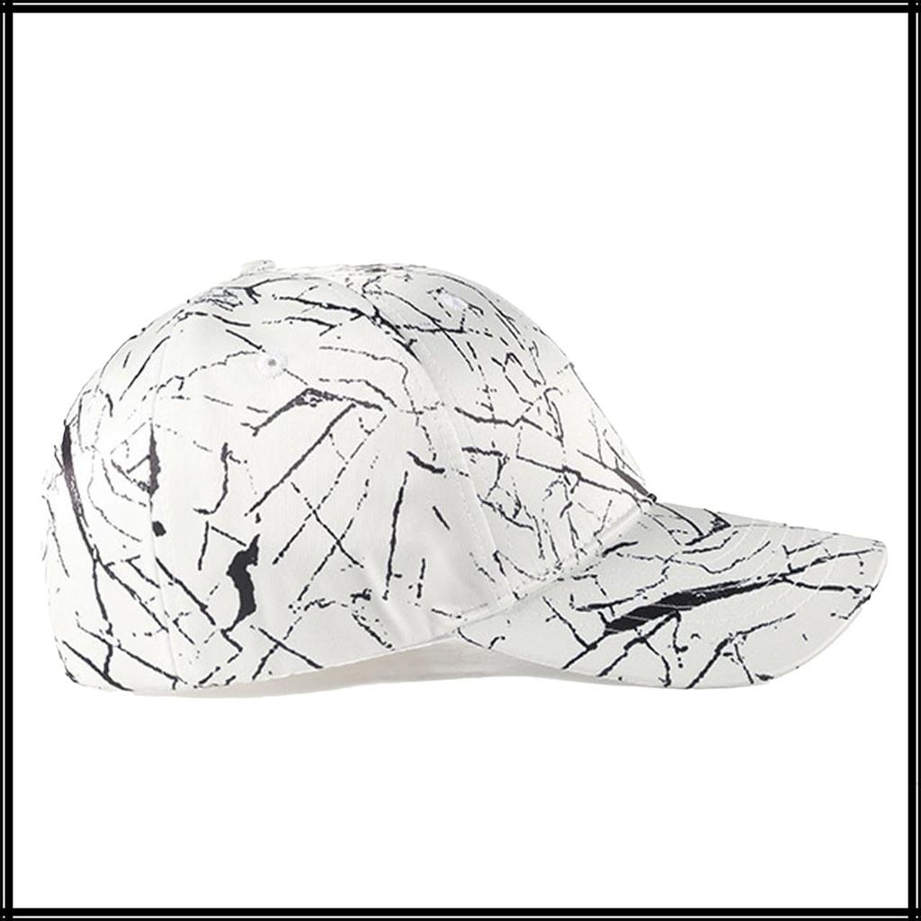 White Fang Lightning Lightning CA636 Cap, Pattern, Hat, Sports, Running, Outdoor, Men's, Women's, (Black)