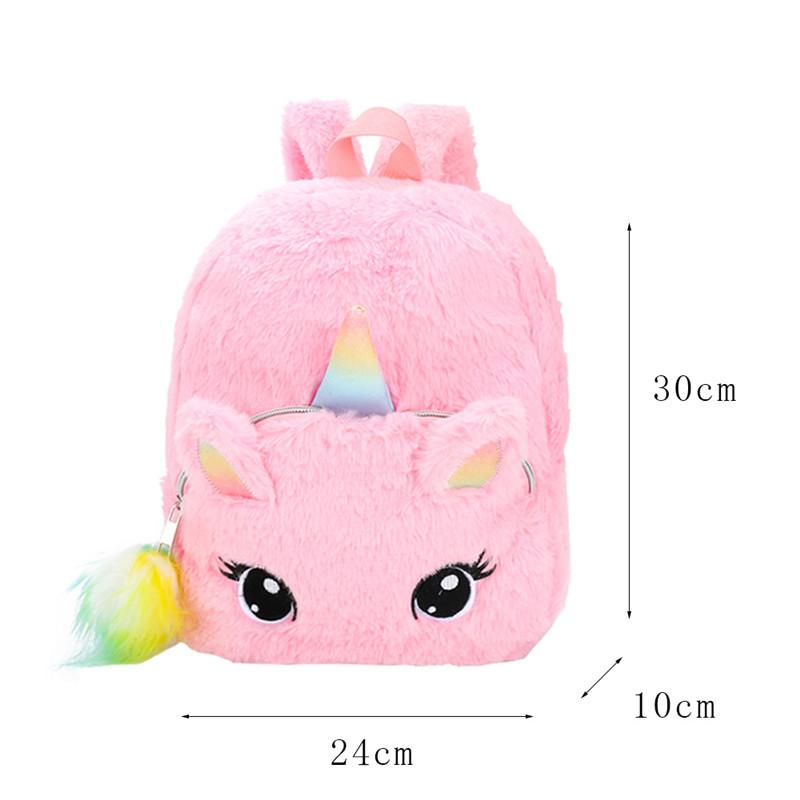 Unicorn Plush Big Eyed Backpack Soft Plush Toys Kindergarten Children's Cartoon Backpack Little Girl Bag Backpack