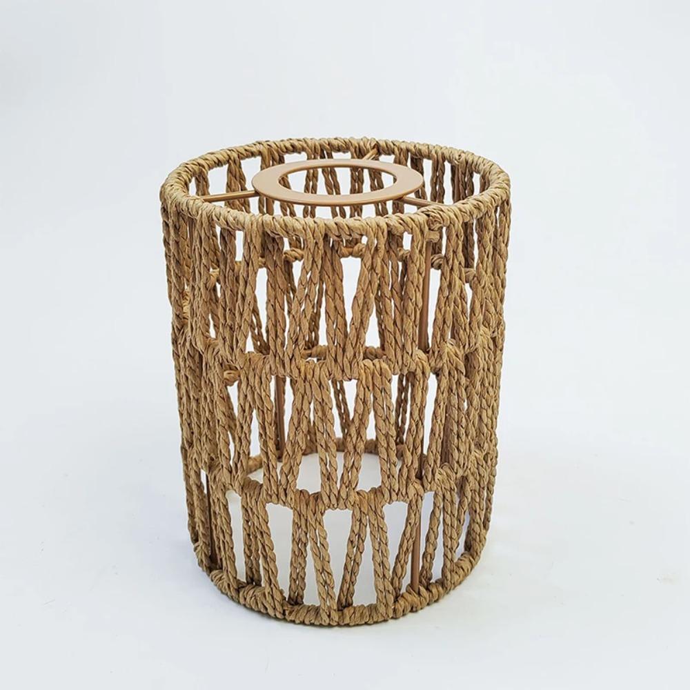 Bohemian Style Pendant Lamp Shade 11.5*15cm Light Cover Vintage Rattan Lampshade