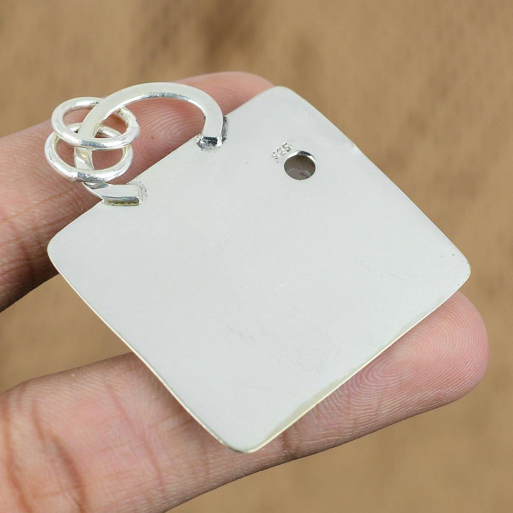 Gift For Women Pendant 925 Sterling Silver Natural Titanium Druzy Gemstone