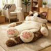 Baumwoll-Schlafsack Plüschkatze Umschlag-Schlafsack Winter für Männer Frauen Weiche Tier-Nickerchenmatte Sack Zuhause Reise