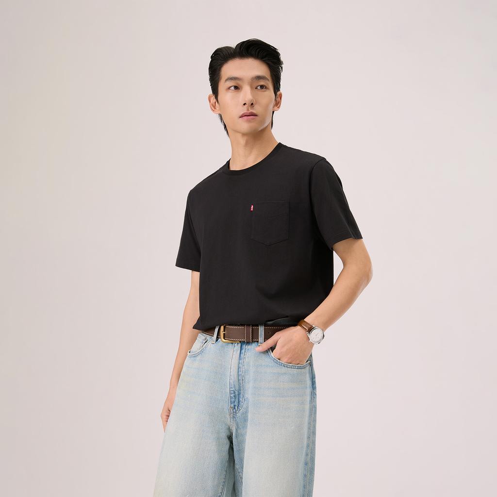 Levis Standard American Vintage Casual Cotton Knit Pocket Short Sleeve T-Shirt Unisex Tops 006WX-0000