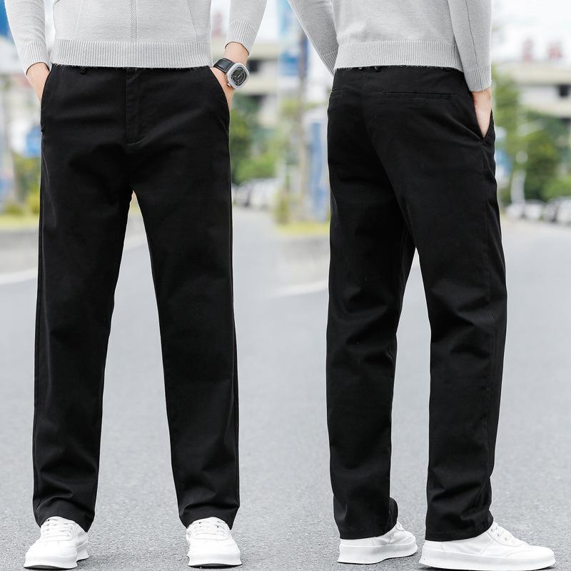 

Мужские брюки оверсайз, трендовые весенние свободные прямые брюки, простые повседневные брюки, эластичные весенние брюки 40