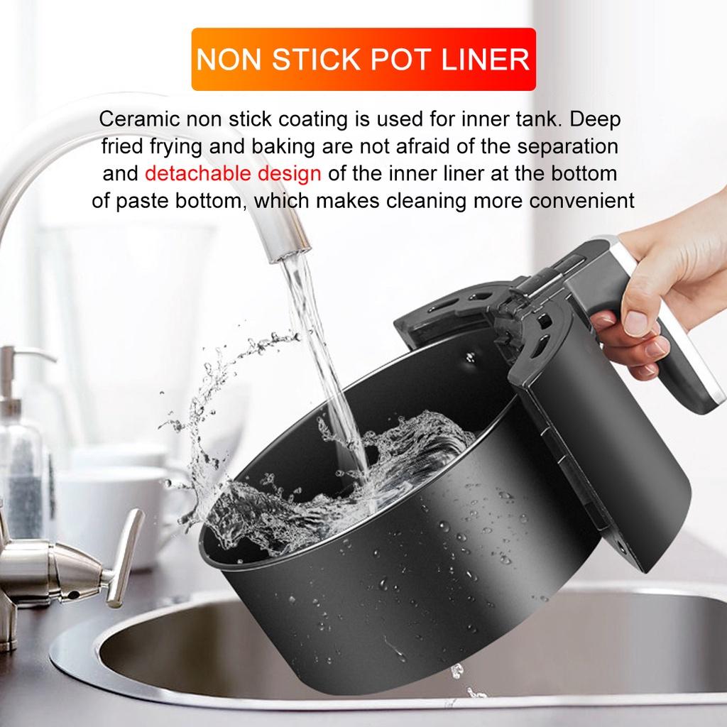 5L 360 Degree 220V Smart Electric Air Fryer Oven Home Cooking LCD Display Baking Deep Fryer Without Oil Electric Deep Fryer French Fries Cooker