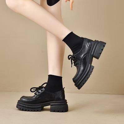 Fashion Versatile and Comfortable Women's British Style Small Leather Shoes with Skirts Women's Single Shoes Spring and Summer New Models