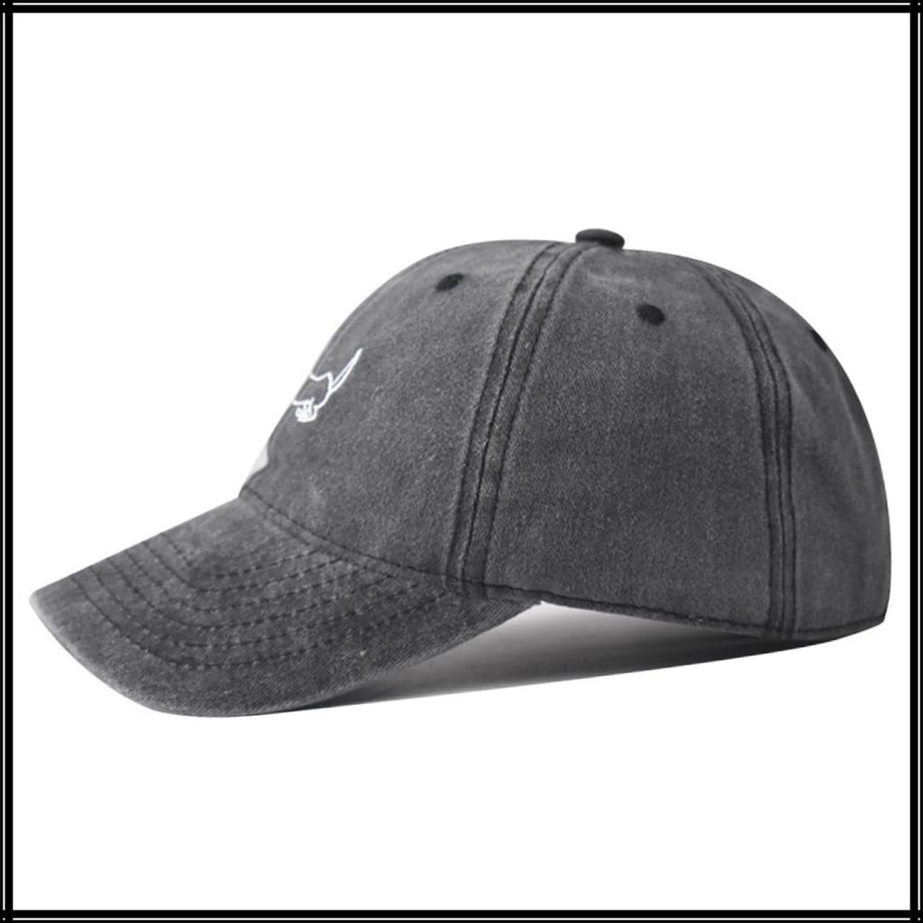 Sun CZA412 [White Fang] Hut, Kappe, Bestickt, Tier, Schutz, Sport, Stilvoll, Niedlich, Damen, Herren, (blau)