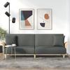 Vidaxl Foldable Sofa With Armrests, Dark Grey, Upholstered