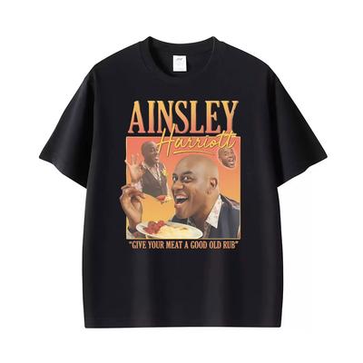 Funny Ainsley Harriott Homage Graphic Tee Shirt Unisex Unisex Vintage Style Classic Tshirt Pure Cotton Oversized T Shirt Streetwear
