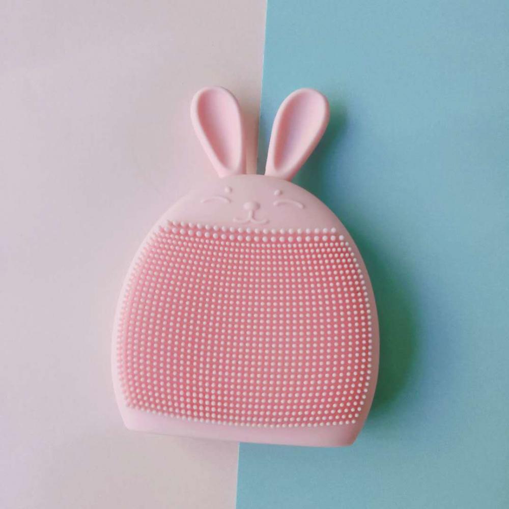 Facial Cleansing Brush Soft Silicone Rabbit Manual Massage Bubble Cleansing Washing Brushes Baby Shampoo Face Brush Makeup Tools