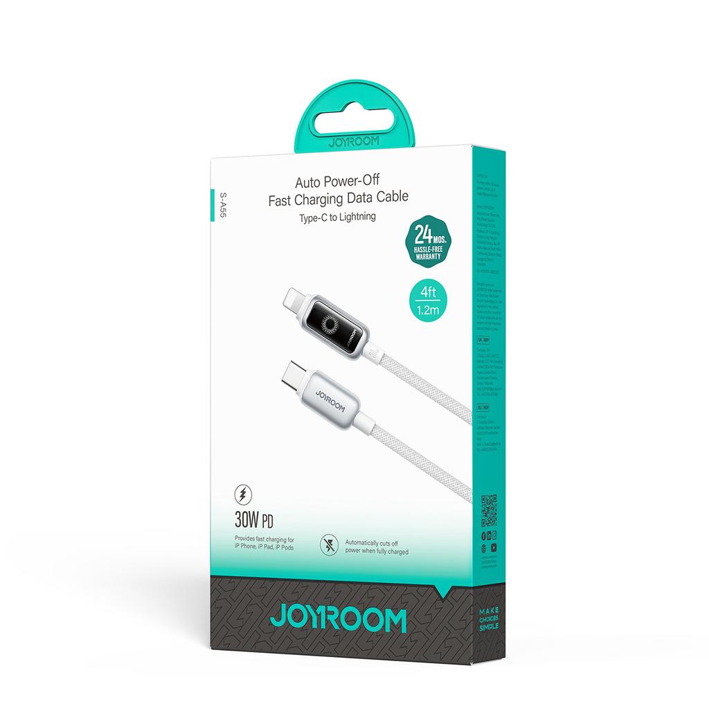 Kabel przewód USB-C - iPhone Lightning 30W 1.2m - biały