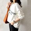 Sweatshirt Women's Fashion Crew Neck Loose Top Casual Pocket Print Pullover