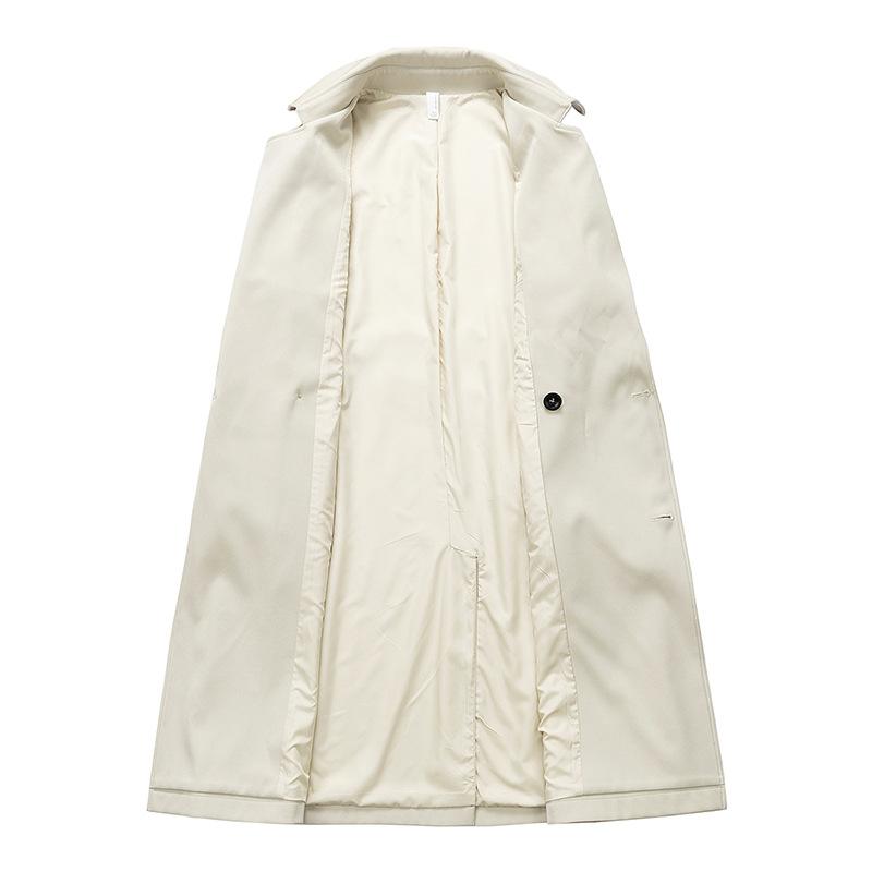 Spring and Autumn Men's Long Casual Windbreaker Coat, Slim Fit Youth and Youth Versatile Collar Top