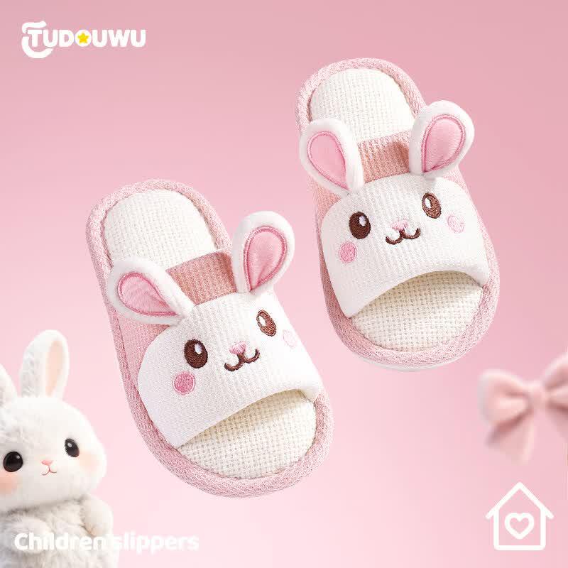 Kids Indoor Anti-Slip Linen Slippers 32-33