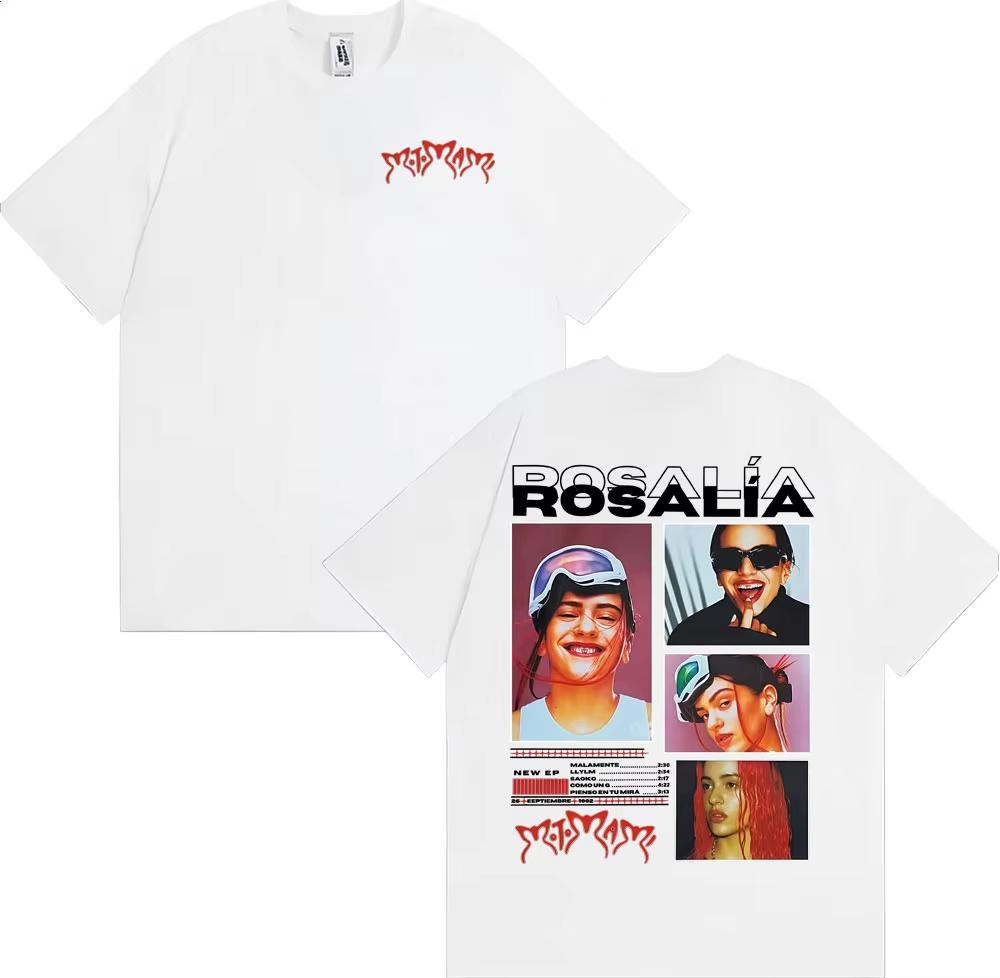 Sängerin Rosalia Motomami Album 2026 Druck T-Shirts Unisex Unisex Mode Hip Hop 90er Vintage T-Shirt Kurzarm Übergröße T-Shirts
