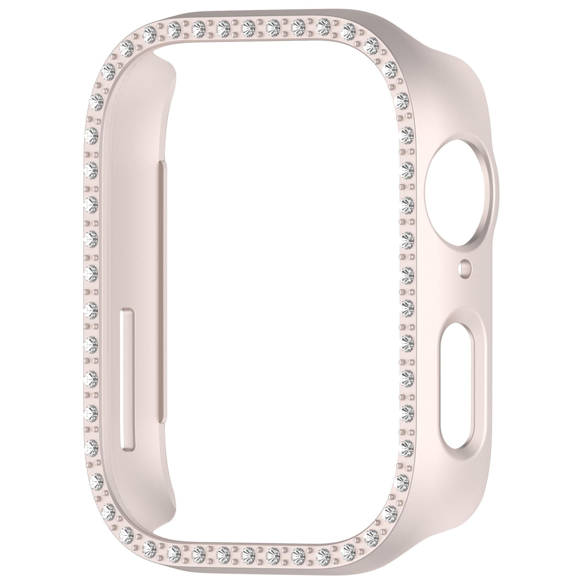 

PC Diamond Protective Case Shell Smart Watch Diamond Bumper Accessories Anti-Scratch Screen Protector for Huawei Watch Fit 3. бежевий