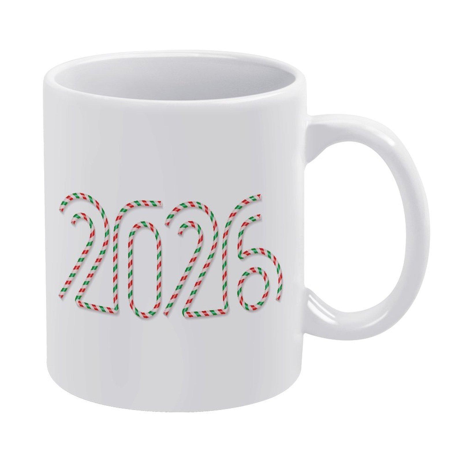 

1 Pack 11oz White Mug Featuring Double-Sided Artwork Designed For Daily Drinking Needs And A Perfect Gift For Birthdays Holidays And Appreciation білий