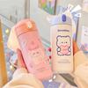 380ml Stainless Steel Thermos Vacuum Flask Creative Straw Cup Cute Thermal Insulation Water Bottle Practical Gift About
