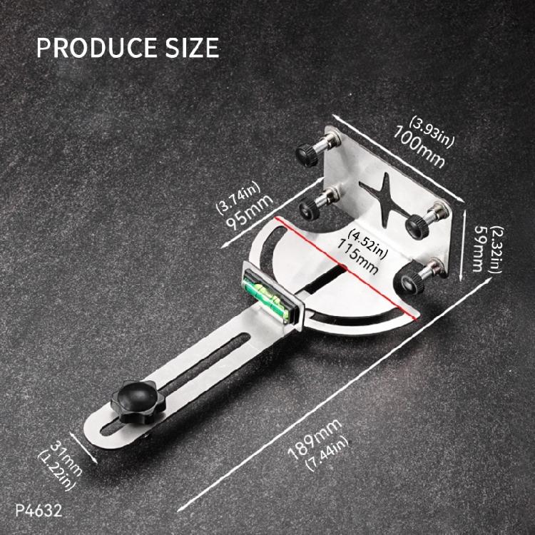 Tool Less Wall Mounting Bracket Holder For Level Featuring 360 Degree Rotation Stainless Steel Frame And Antislip Clamps