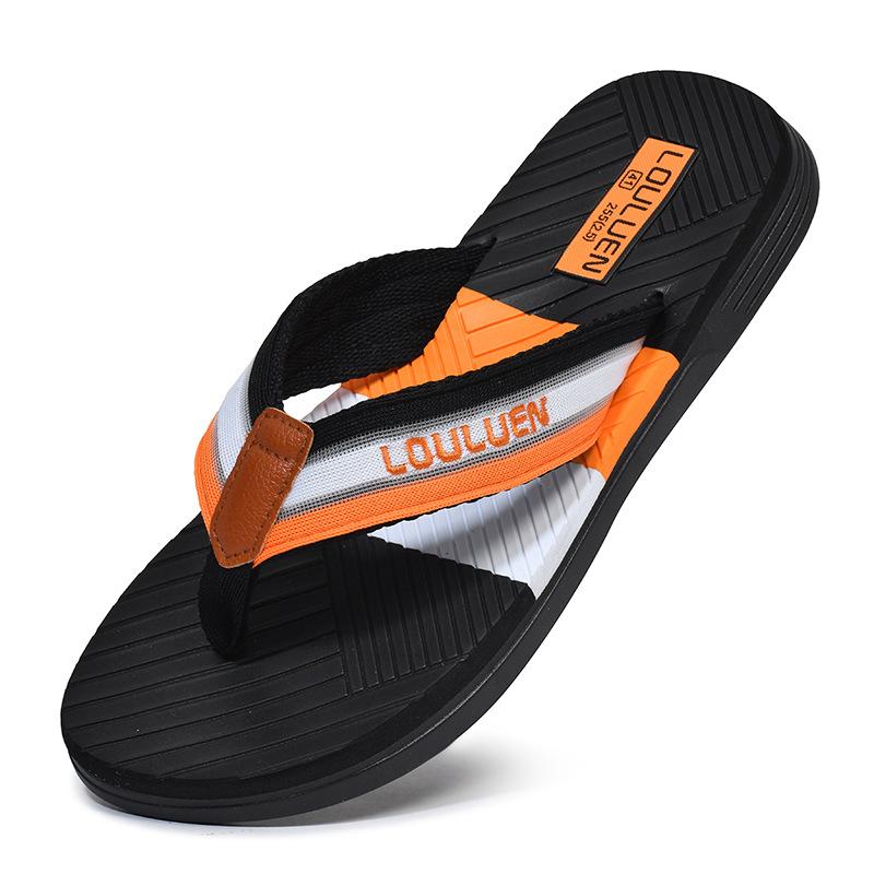 Summer new men's flip-flops non-slip outer wear pinch slippers men's outdoor beach shoes European and American cool slippers