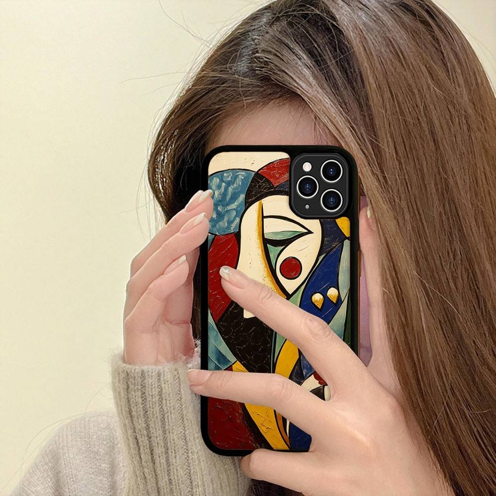 Picasso Abstrakte Kunst PC+TPU Schutzhülle Für IPhone 17 16 Pro Max 15 Plus 14 13 12 11 Hülle