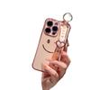 New product applies to iPhone17ProMax side smiley face wrist strap Apple 15 electroplated mobile phone case 16 protective case