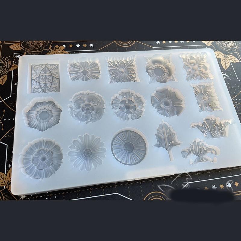 Various Embossed Flower Pattern Ornaments Silicone Mold Epoxy Resin Casting Jewelry Tool Making Diy Craft Home Decor
