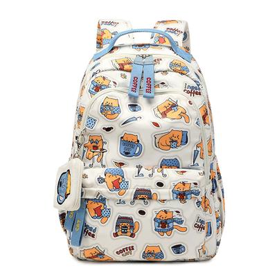 Neuer Schulrucksack für Mädchen, niedliche Katze, Büchertasche, wasserdicht, leicht, Schulrucksack, Studentenrucksack, Teenager-Schulrucksack