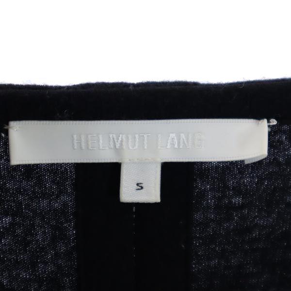 Helmut Lang Wolle Langarm V-Ausschnitt Strick Einteiler S schwarz Damen Gebraucht