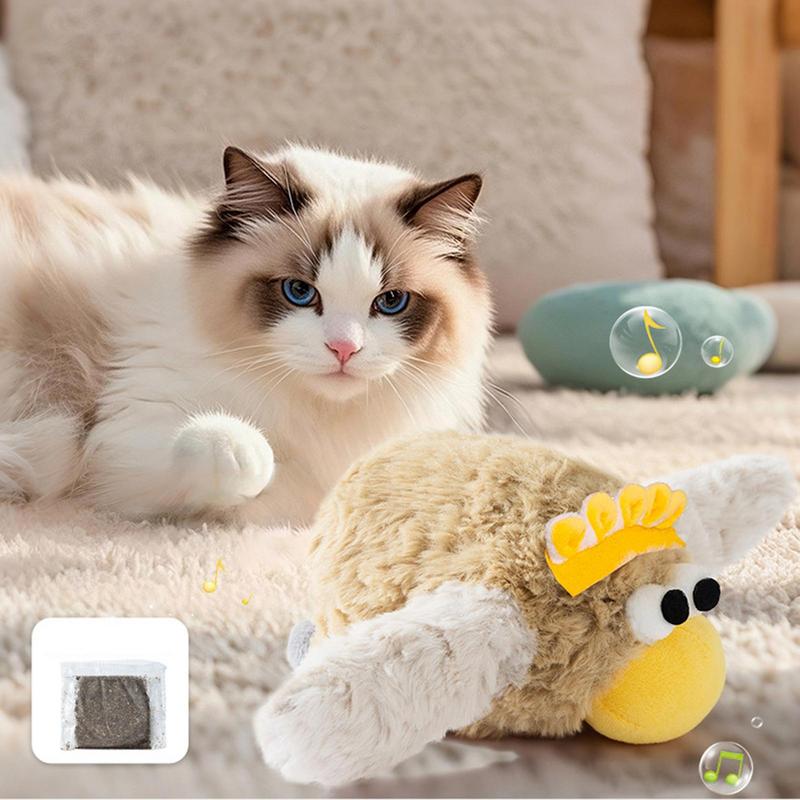 

Interactive Cat Toys Plush Bird Active Cat Toys With Catnip USB Rechargeable Stimulating Pet Supplies For Kitten Home Travel CHINA