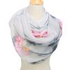 Fashion Women Ultra Thin Long Chiffon Flower Print Silk Scarves Spring Polyester Lotus Pattern Soft Sunscreen Shawl Scarf N49