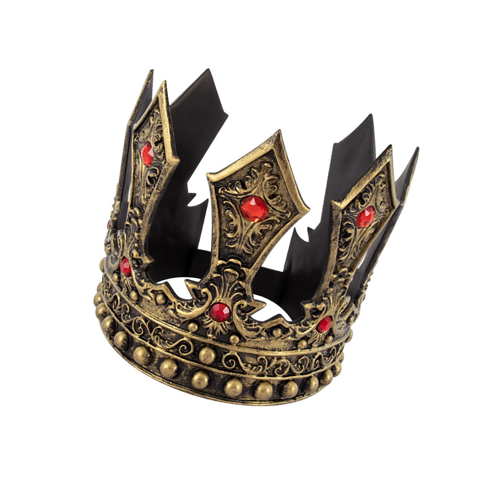 

Винтажная Роскошная Корона Короля Косплей Головной Убор для Вечеринок и Свадеб Регулируемый Размер Реквизит Корона Головной Убор Аксессуар для Ролевых Игр разноцветный