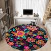 1PC Colorful Floral Print Chair Carpet for Office, Indoor Non-Slip Washable Carpet, Soft Comfortable Mat For Office Room yy250930223