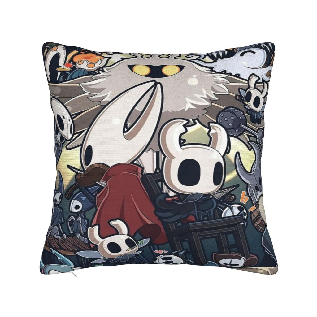 Hollow Knight Quadratische Kissenbezüge Polyester Auto Action-Abenteuer Kissenhülle Kreative Dekor Kissenbezug 4545