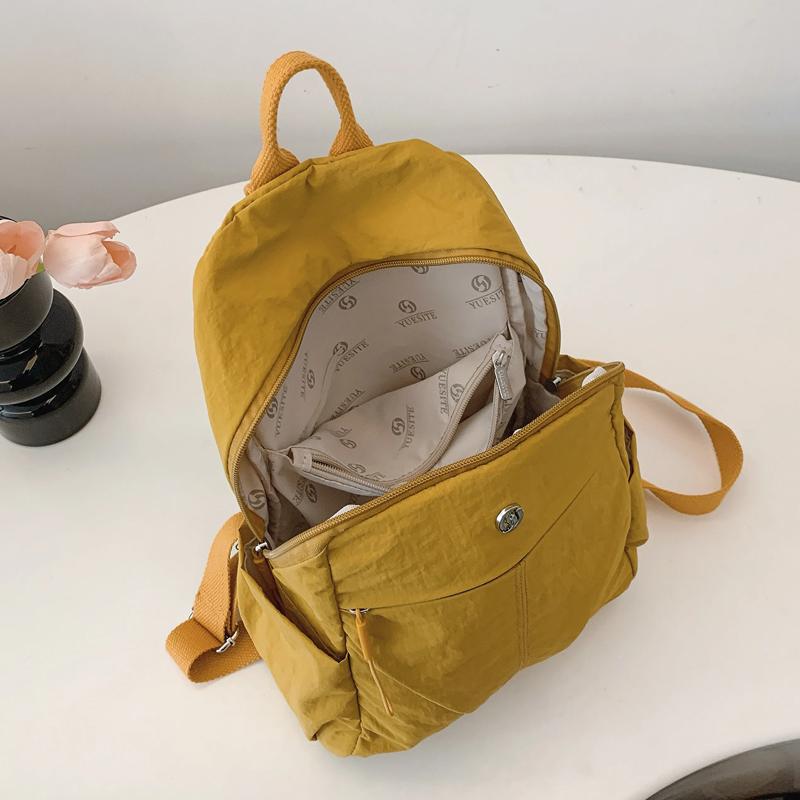 High Quality New Nylon Women Backpack Female Travel Bag Backpacks Schoolbag for Teenage Girls Solid Color Bookbag