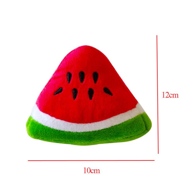 2026 Fruit Dog Toys Squeaker Plush Chew Toy for Small Dogs Training Perros Soft Squeeze Sound Cute Banana Watermelon Pet Accessories