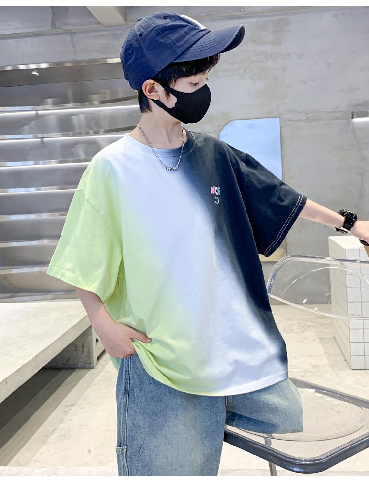 Children's clothing boys' summer T-shirt short sleeved 2026 new summer boys' big children's summer cool top trend