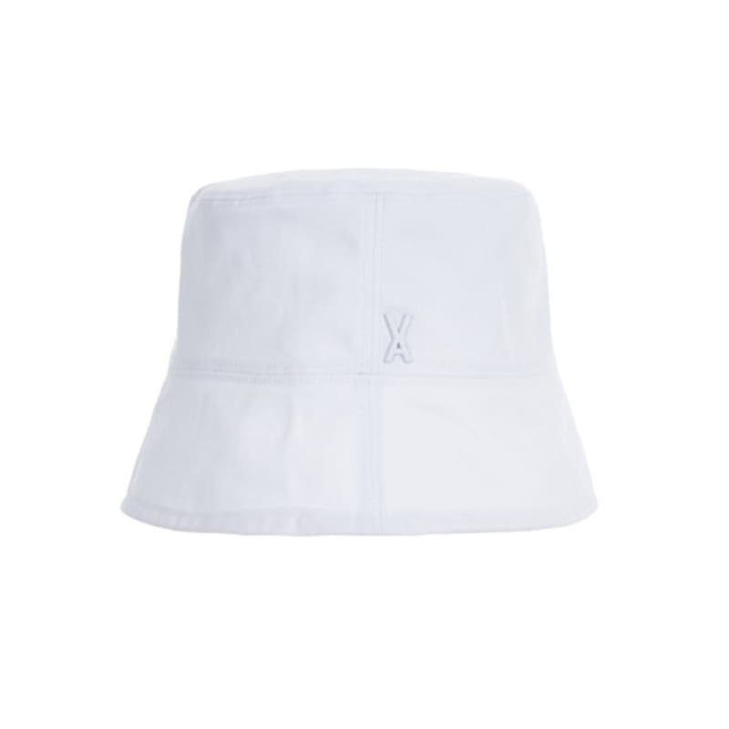 VARZAR Studded Drop Overfit Bucket Hat in White