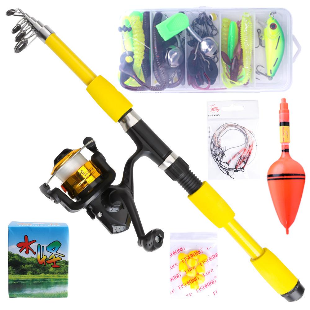 1.8m/2.1m Telescopic Sea Rod Set with 77Pcs Lure Accessories