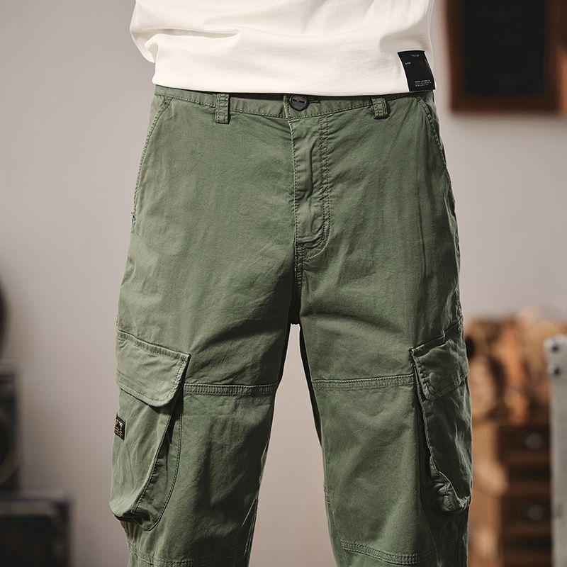 Men Fashion Military Cargo Pants Regualr Straight Fit Cotton Camouflage Green Black Grey Color Trousers