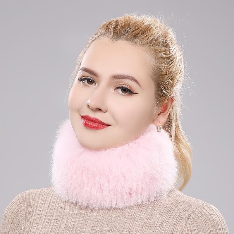 New Lady Real Fox Fur Scarf Women Natural Real Fox Fur Ring Scarves Girl Lovely Good Elastic Knitted Genuine Fox Fur Headband