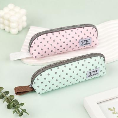 Portable Pencil Case Polka Dot Stationery Bag Aesthetic Pen Bag  Students