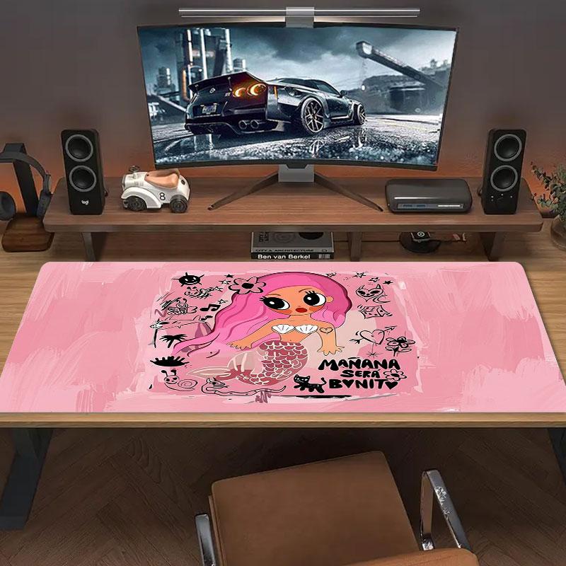 Karol G Large Size Mouse Pad Large Gaming Table Cushion Non-slip Laptop Tablet Big Mousepad XXL Mat Mini PC Playmat With Lock edge