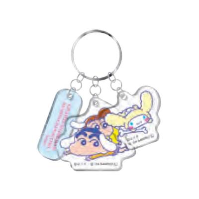 Sunstar Stationery Crayon Shin-chan X Sanrio Characters Acrylic Keychain, Pattern B, S8347760