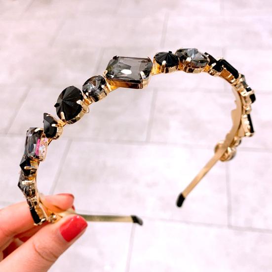 Mode Dam Flerfärgad Strass Inlagd Hårband Huvudbonad Pannband Accessoar