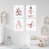 Pink Name Custom Ballerina Girl Sun Rainbow Butterfly Wall Art Canvas Painting Posters And Prints Pictures For Kids Room Decor